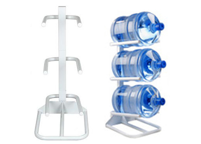 Carbon Steel Luxury Water Bottle Rack For 3 Bottles / 5 Gallon Bottled