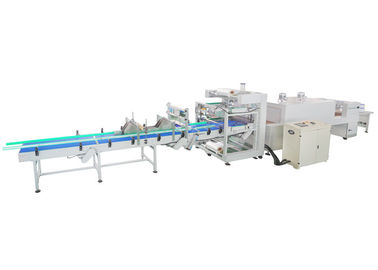 8-15 pack/min Automatic Shrink Wrapper , PLC Control Bottled Water Filling Line