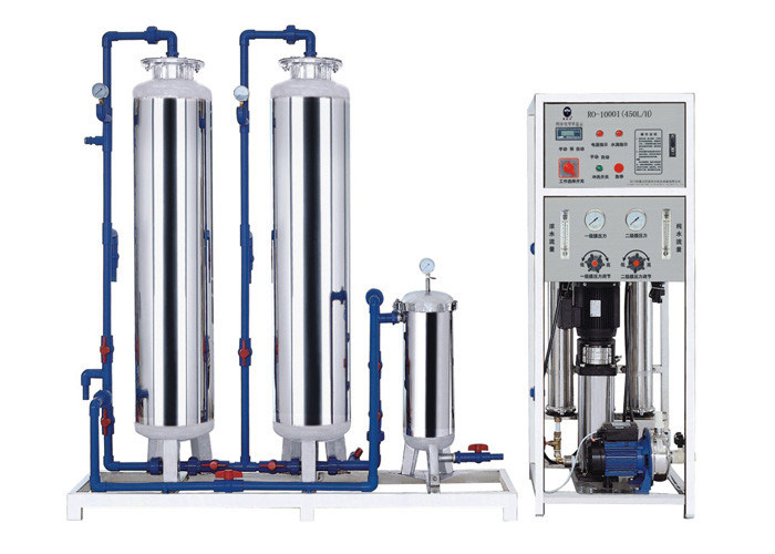 450LPH 2 Stage RO Water Treatment Equipment With Water Softener